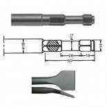 Pala curva para martillo neumático inserción Hexagonal IMCO MULTI 261 de 65x260mm