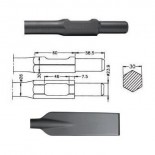 Pala larga inserción HITACHI H65 SB (Hexagonal 30mm) de 80x480mm