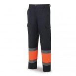Pantalón alta visibilidad tergal naranja/azul 388-PFN/A