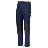 Pantalón Stretch multibolsillo poliéster y algodón azul marino 588PSSAM