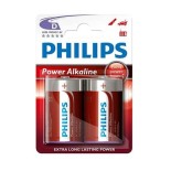 Pilas alcalinas PHILLIPS LR20 - D (Blister 2 unidades)