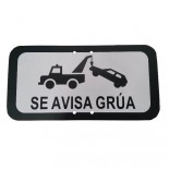 Placa metálica 'Se avisa grúa' de 40x20cm