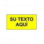 Placa económica informativa de 40x20cm fondo amarillo