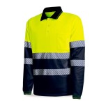 Polo manga larga alta visibilidad Amarillo/Azul Marino con bandas segmentadas 1288PAVLSYFA