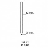 Punta PIN 18 para clavadora 8/25 - 20000 unidades