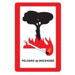 Señal de Peligro de Incendio Homologada MOPU de 40x60cm