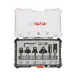 Set de brocas fresadoras para recortes y bordes de 6mm con vástago de inserción de 6 piezas Bosch