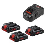 Juego 3 baterías Bosch ProCORE18V 4Ah + cargador GAL 1880CV