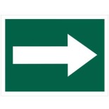 Cartel Flecha fotoluminiscente 21x29cm