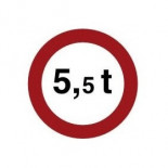 Señal de tráfico de peso limitado