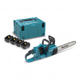 Sierra de cadena Makita DUC353PT4J 18Vx2 LXT BL 35cm + Kit 4 baterías 5.0Ah