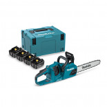 Sierra de cadena Makita DUC355PT4J 18Vx2 LXT BL 35cm + Kit 4 baterías 5.0Ah