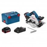 Bosch GKS 18V-57 G Professional + 2 baterías 4Ah en L-BOXX - Sierra circular a batería 