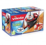 Vileda Easywring & Clean TURBO - Juego fregona de microfibra y cubo con escurridor