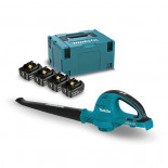 Soplador a batería Makita DUB361PT4J 18Vx2 Litio LXT + 4 baterías 5.0Ah