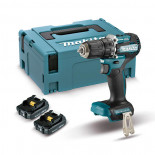 Makita DDF487RAJ con 2 baterías 2Ah - Taladro atornillador BL 18V LXT 40Nm