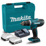 Makita DF488D004 con 2 baterías de 2Ah - Taladro atornillador 18V Li-ion 42Nm