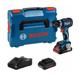 Bosch GSB 18V-90 C + 2 baterías 4Ah + L-BOXX + Módulo Bluetooth - Taladro con percusión a batería
