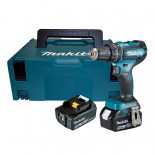 Makita DHP485RTJ con 2 baterías 5Ah - Taladro percutor BL 18V LXT 50Nm