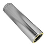 Tubo aislado 150-200mm 1 metro inox 304 modular Bronpi para estufas de leña