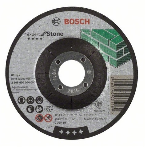 Disco de corte para piedra Bosch Professional - 115mm - Referencia 2608600004