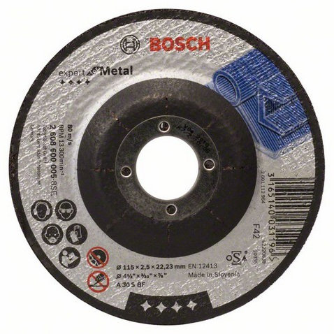 Disco de corte para metal Bosch Professional - 115mm - Referencia 2608600005