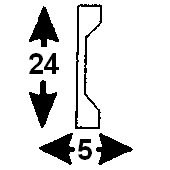 Cornisa F-03/2  (Unidad = 4 metros longitud) 