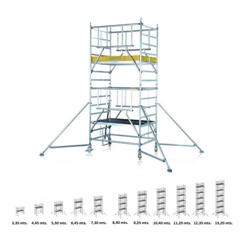 Andamio plegable de aluminio Zarges COMPACT - 2,90m