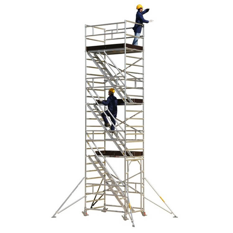 Andamio de aluminio con escaleras internas Svelt Tempo Safe Confort - 2,50x10,20 metros 