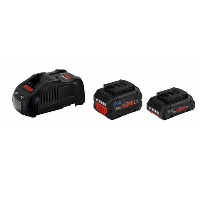Juego 2 baterías Bosch ProCORE18V 4Ah y 5,5Ah + cargador GAL 1880 CV - Referencia 1600A0214A