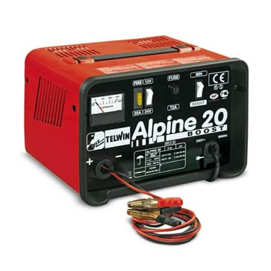 Telwin Alpine 20 Boost - Cargador de baterías de 12/24V 