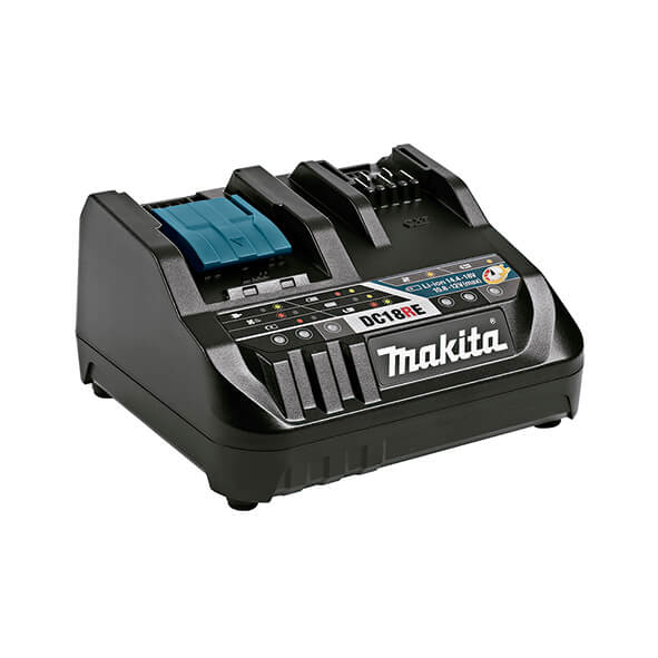 Cargador rápido Makita DC18RE para baterías de 12V y