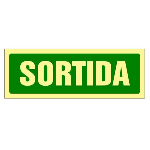 Cartel Sortida fotoluminiscente 