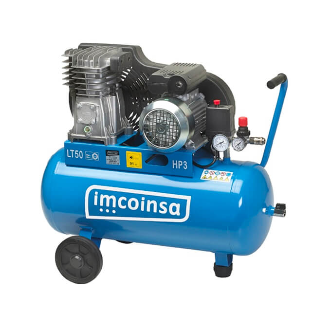 Compresor de correas portátil Imcoinsa IMCO 3HP de 50 litros 