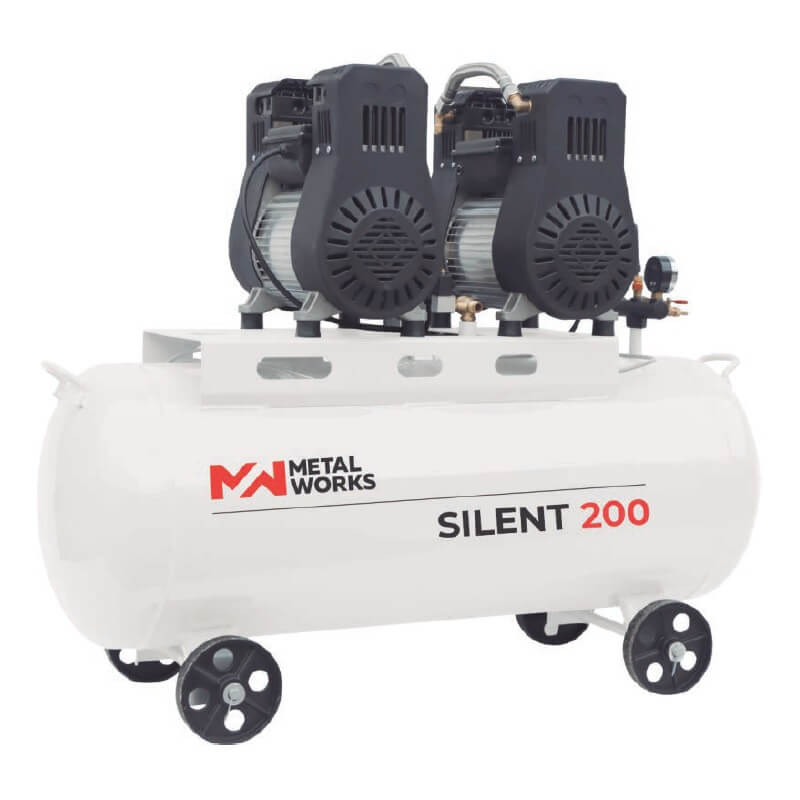 Compresor de aire MetalWorks Silent 200 de 200 litros 