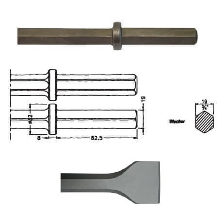 Corta asfaltos inserción WACKER EHB 10/220 de 450mm - Referencia 00145