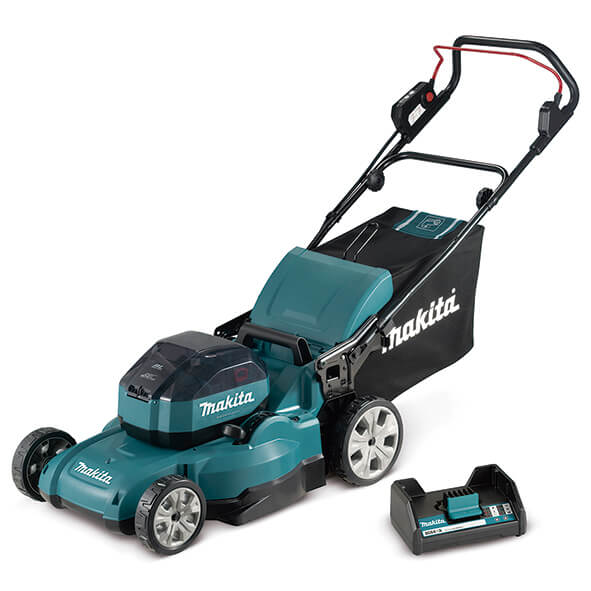 Makita LM001JM101 con una batería 4Ah - Cortacésped BL 64Vmáx 4,0Ah 48cm - Referencia LM001JM101