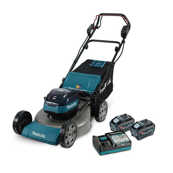 Makita LM002GT201 con 2 baterías 5Ah - Cortacésped BL 40Vmáx XGT 53cm acero/tracción - Referencia LM002GT201