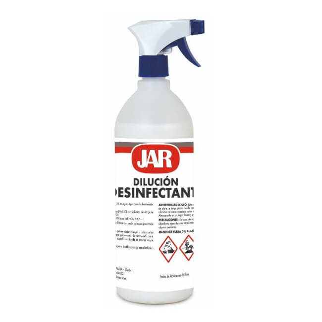 Dilución desinfectante en pulverizador de 1 Litro