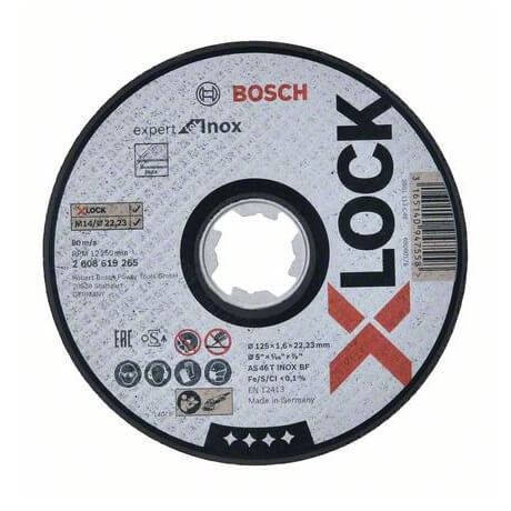 Disque Tronçonner Bosch Expert Inox 125mm - Pour Meuleuse X-LOCK Épaisseur 1.6mm