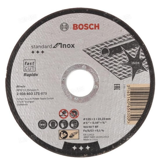 Disco de corte rápido para INOX Bosch Professional - 115mm - Referencia 2608603169