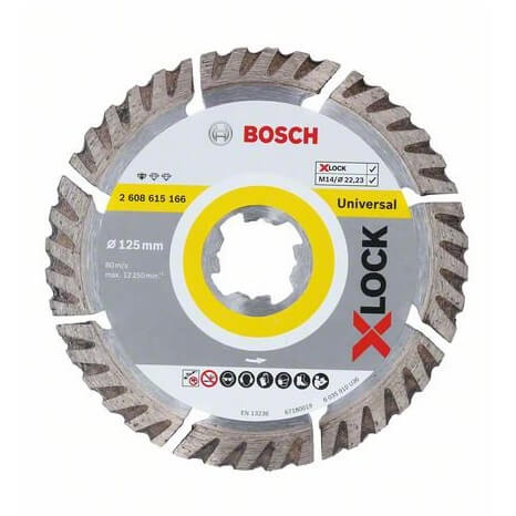 Disco de diamante universal Bosch X-LOCK - 125mm - Referencia 2608615166