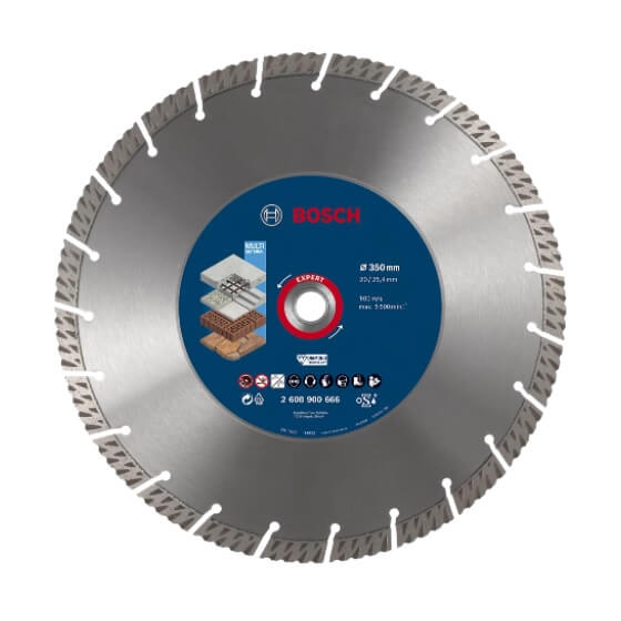 Disco de diamante Expert Multimaterial Bosch para sierra mesa - 300mm - Referencia 2608900665