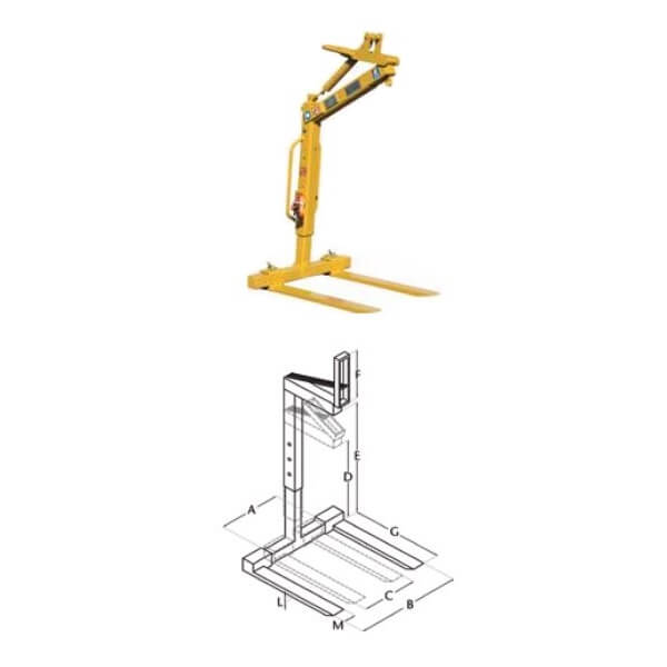 Elevador PLUS Dacame telescópico desplazable con resorte MBRA de 3000kg - Referencia 100200101