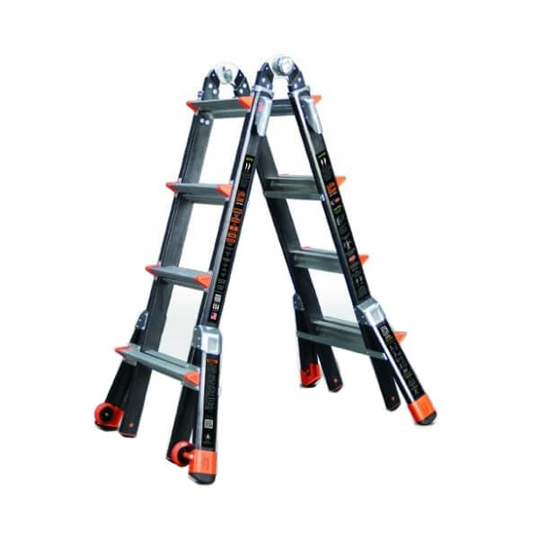 Escalera de fibra de vidrio telescópica multiposiciones Svelt DRK8 - 8 peldaños - Referencia DRK8