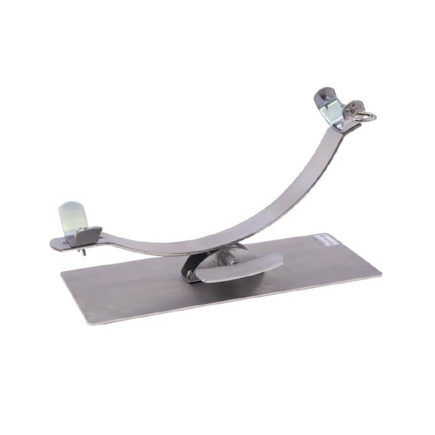 Jamonero balancín pletina INOX Flores Cortés - 500x200x4mm - Referencia 17940