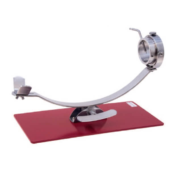 Jamonero giratorio balancín INOX Base Roja Flores Cortés - 500x250x6mm - Referencia 17936