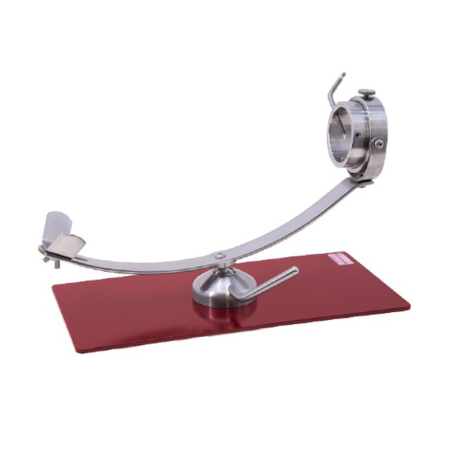 Jamonero rotatorio 360º y giratorio INOX Base Roja Flores Cortés - 500x250x6mm - Referencia 17851