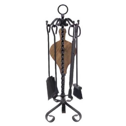 Juego accesorios chimenea 5 piezas anillo trenza Flores Cortés - Referencia 35063