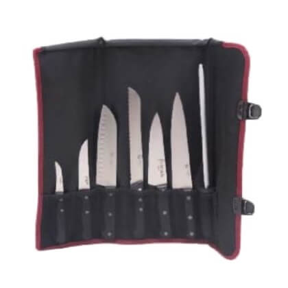 Manta chef con cuchillos Flores Cortés (7 piezas) - Referencia 20900